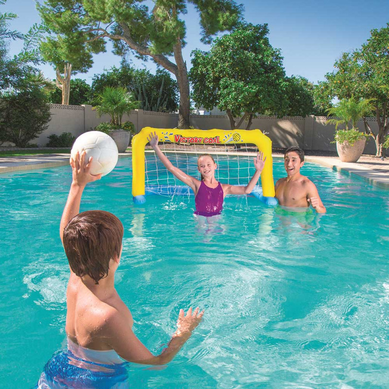 Conjunto De Polo Aquatico Bestway Com Bola E Gol Inflavel Na Medida De 1 42m
