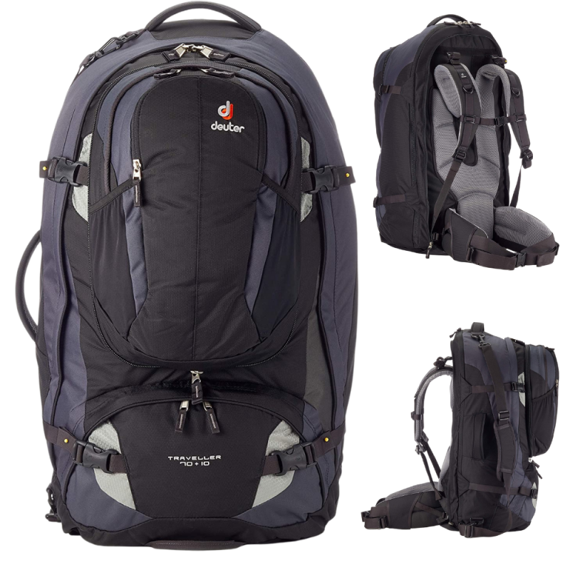 Mochila Mala para Viagem com Sistema VariQuick Multiuso Traveller 70