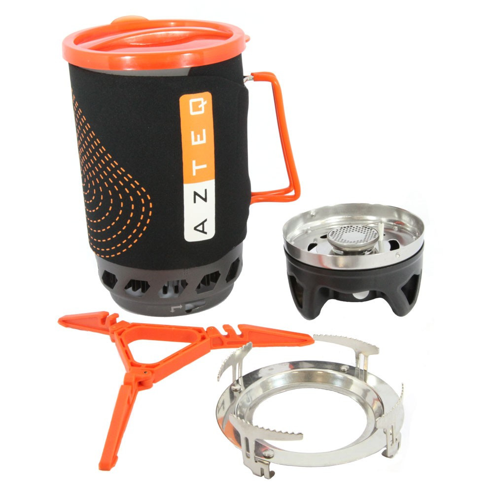 Conjunto de panela e fogareiro Jet Cook AZTEQ com acendimento automático regulagem de temperatura e capa protetora