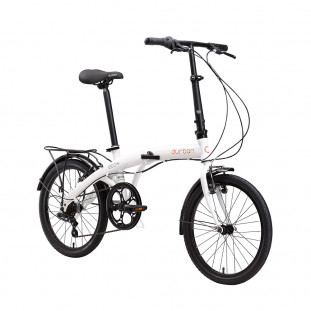 Bicicleta dobrável Durban aro 20” de 6 velocidades Shimano e quadro de aço Eco+ Branco
