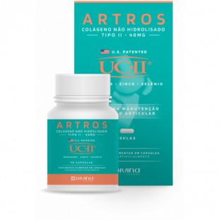 Colágeno Artros Manutenção da Função Articular 90 Cápsulas Manganês Zinco Selênio Divina Pharma
