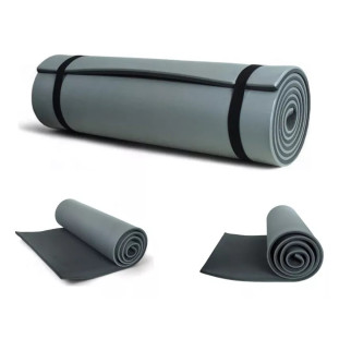 Colchonete Mat Em Eva Leve E Compacto ideal Exercicio Yoga Up Cor Cinza chumbo Nautika