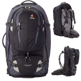 Mochila Mala para Viagem com Sistema Vari-Quick Multiuso Traveller 70 + 10 Deuter