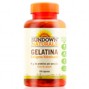 Colágeno Gelatina 4g 100 Cápsulas Sundown Vitaminas