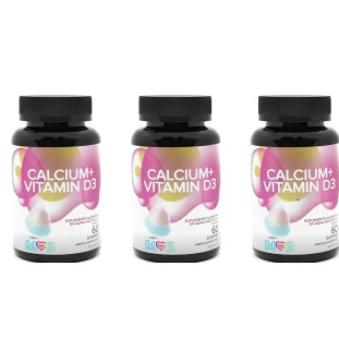 Kit 03 Un Cálcio + Multivitamínico D3 60un Pectina Gummy