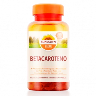 Betacaroteno 6000 UI Proteção de Pele 90 cápsulas Sundown Rico em Vitamina A